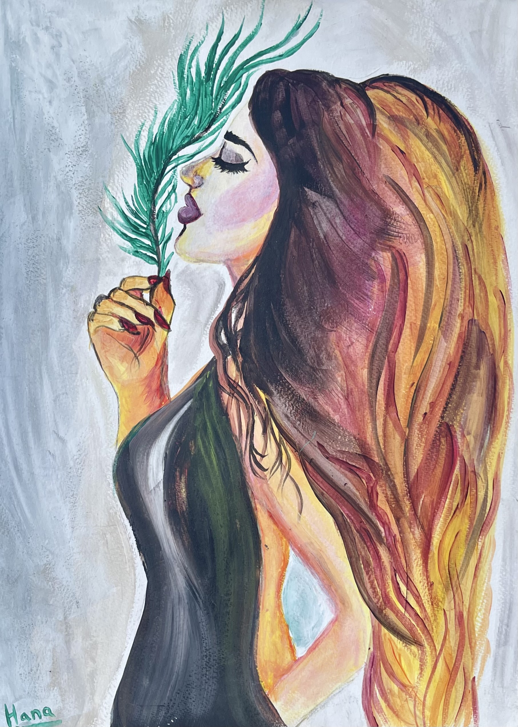 A women listening to nature